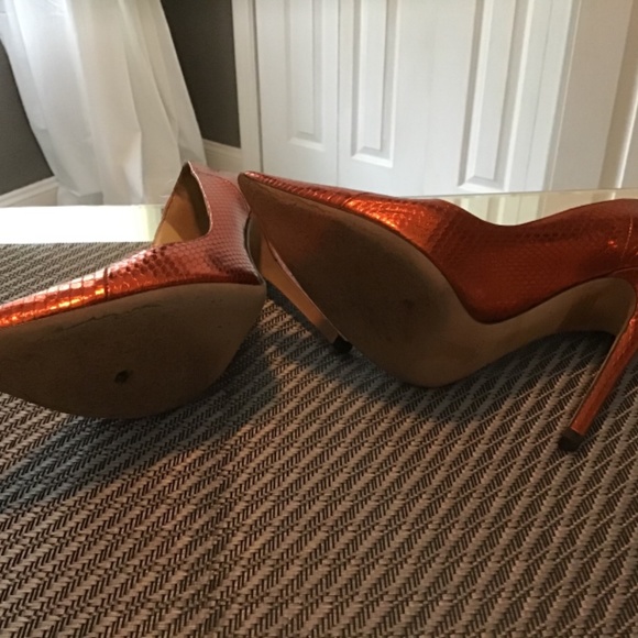 COPY - Jimmy Choo Anouk Metallic Tangerin Pumps - Picture 3 of 6